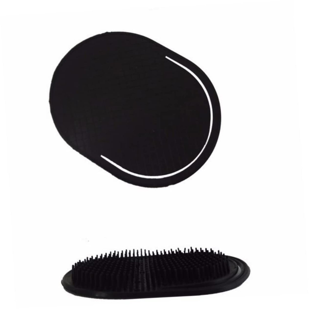 8-Piece Plastic Scalp Massaging Brush Set - Black