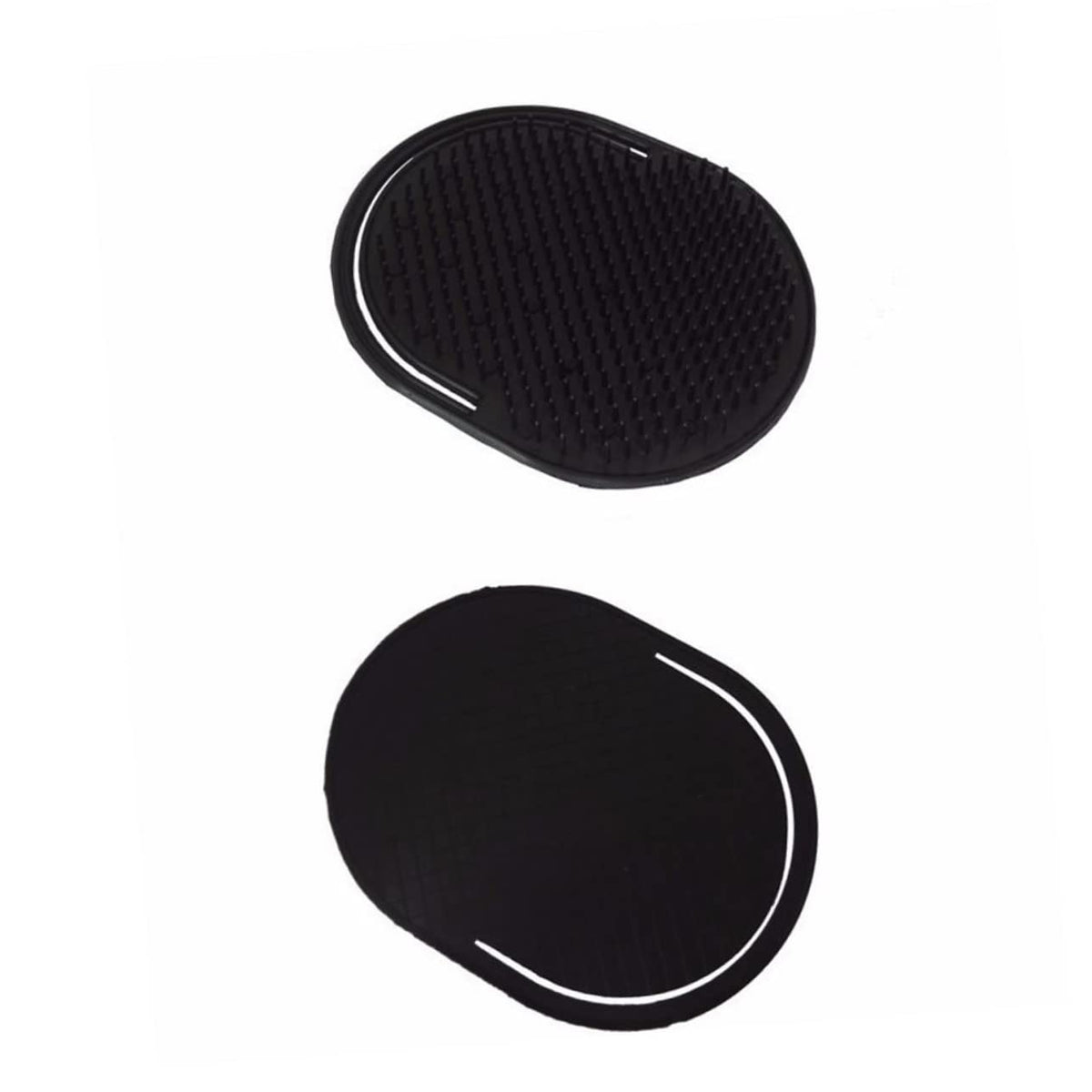 8-Piece Plastic Scalp Massaging Brush Set - Black