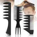 Stylemate 3-Piece Hair Styling Comb Set for Men - Black