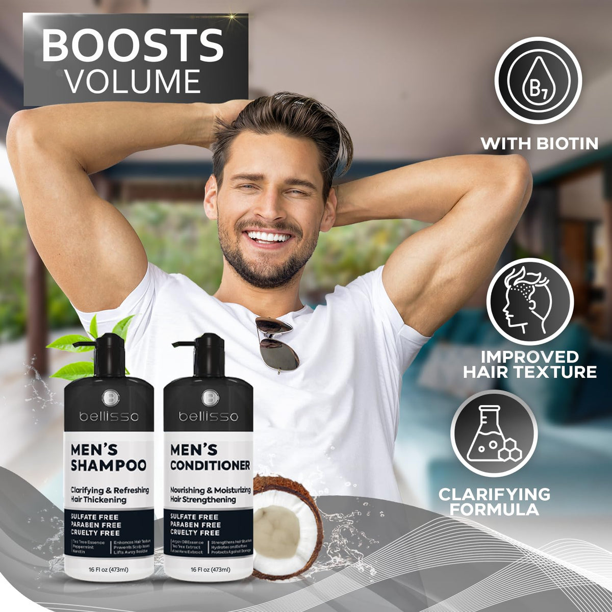 Men's Shampoo and Conditioner Set