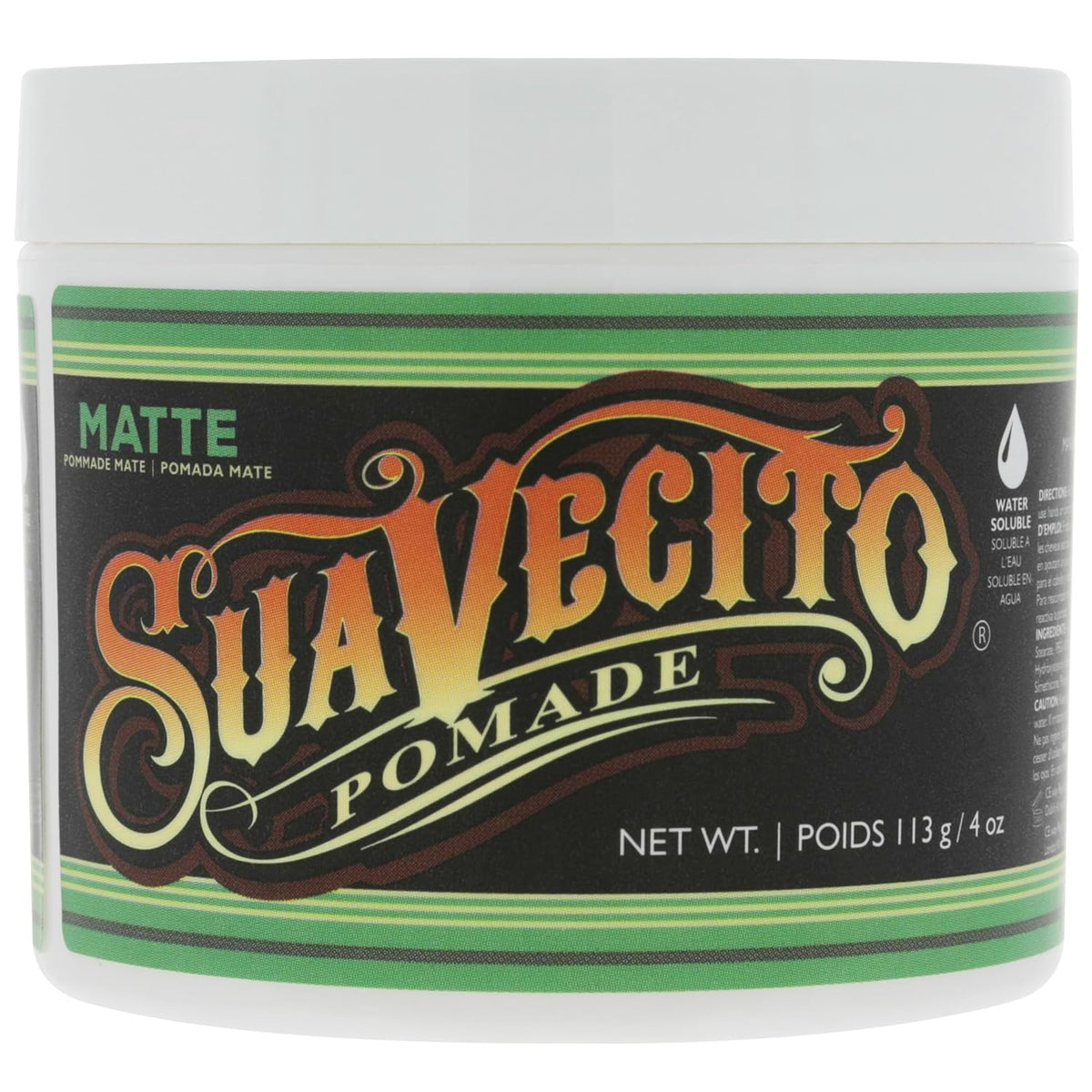 Suavecito Pomade Matte (No Shine) Formula - 4 oz
