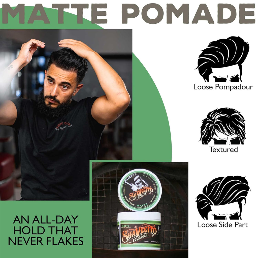Suavecito Pomade Matte (No Shine) Formula - 4 oz