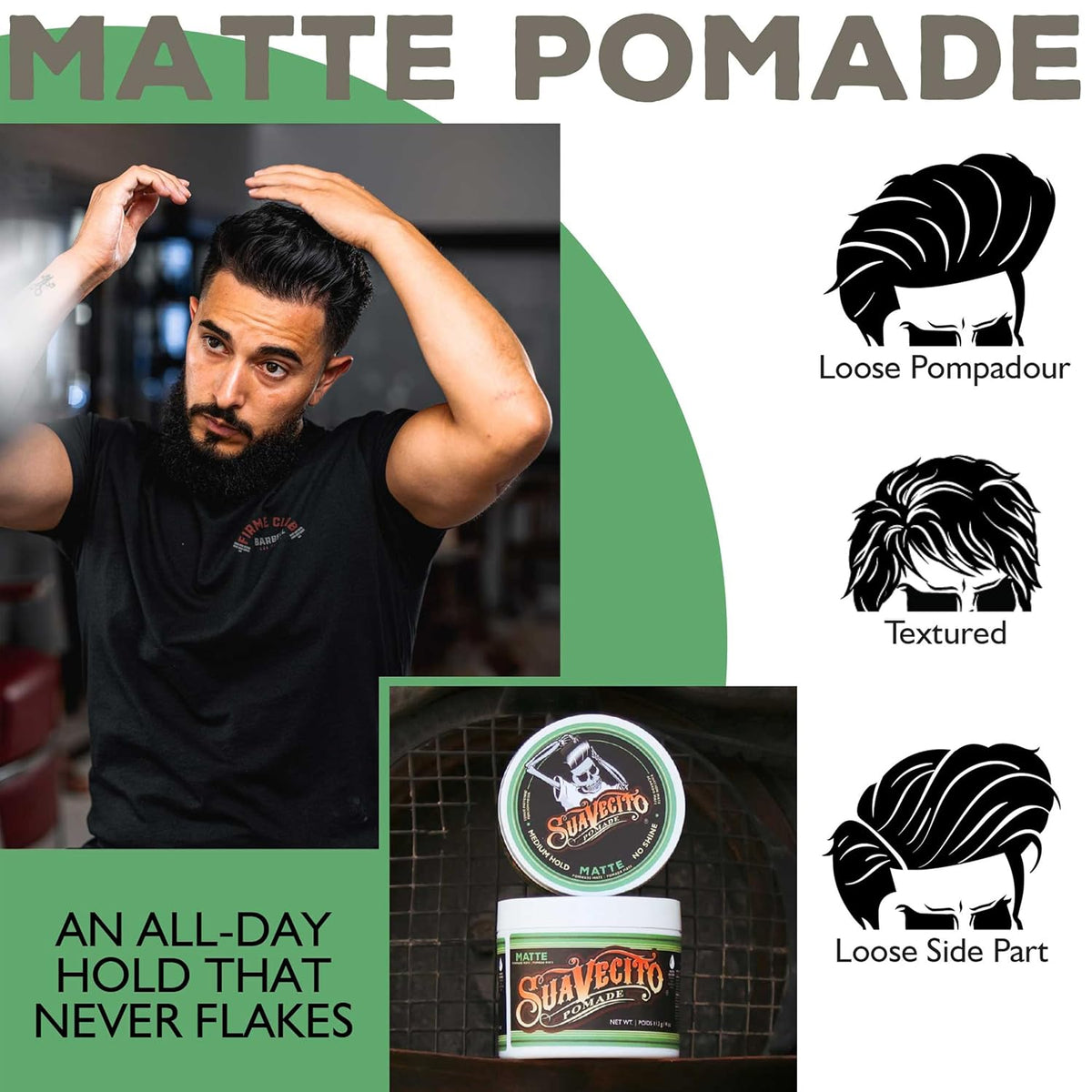 Suavecito Pomade Matte (No Shine) Formula - 4 oz