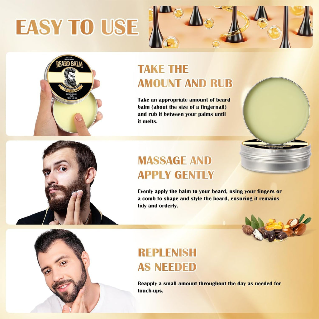Beard Balm for Men - 3.53 oz